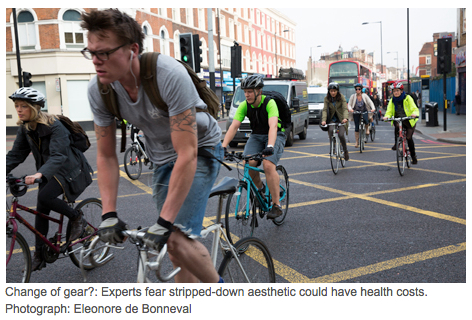 Fixed gear cyclist in Hackney
